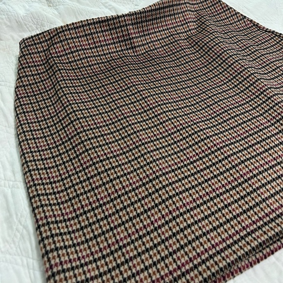 MAURICES High Waisted Brown Plaid Mini Skirt - Picture 6 of 7